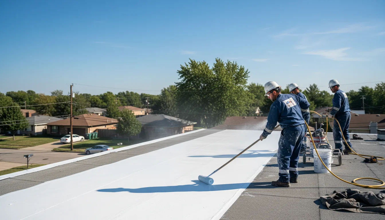 Commercial roof coating in The Plains, OH near me